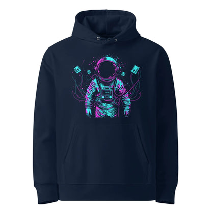 Print 'Space Trippin' Organic Cotton Hoodie French Navy MILTTI