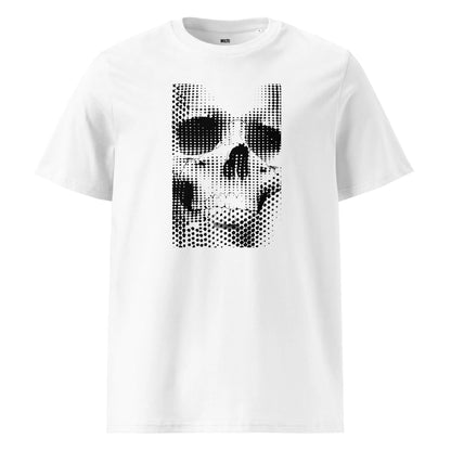Print 'Static Skull' Organic Cotton T-shirt White MILTTI