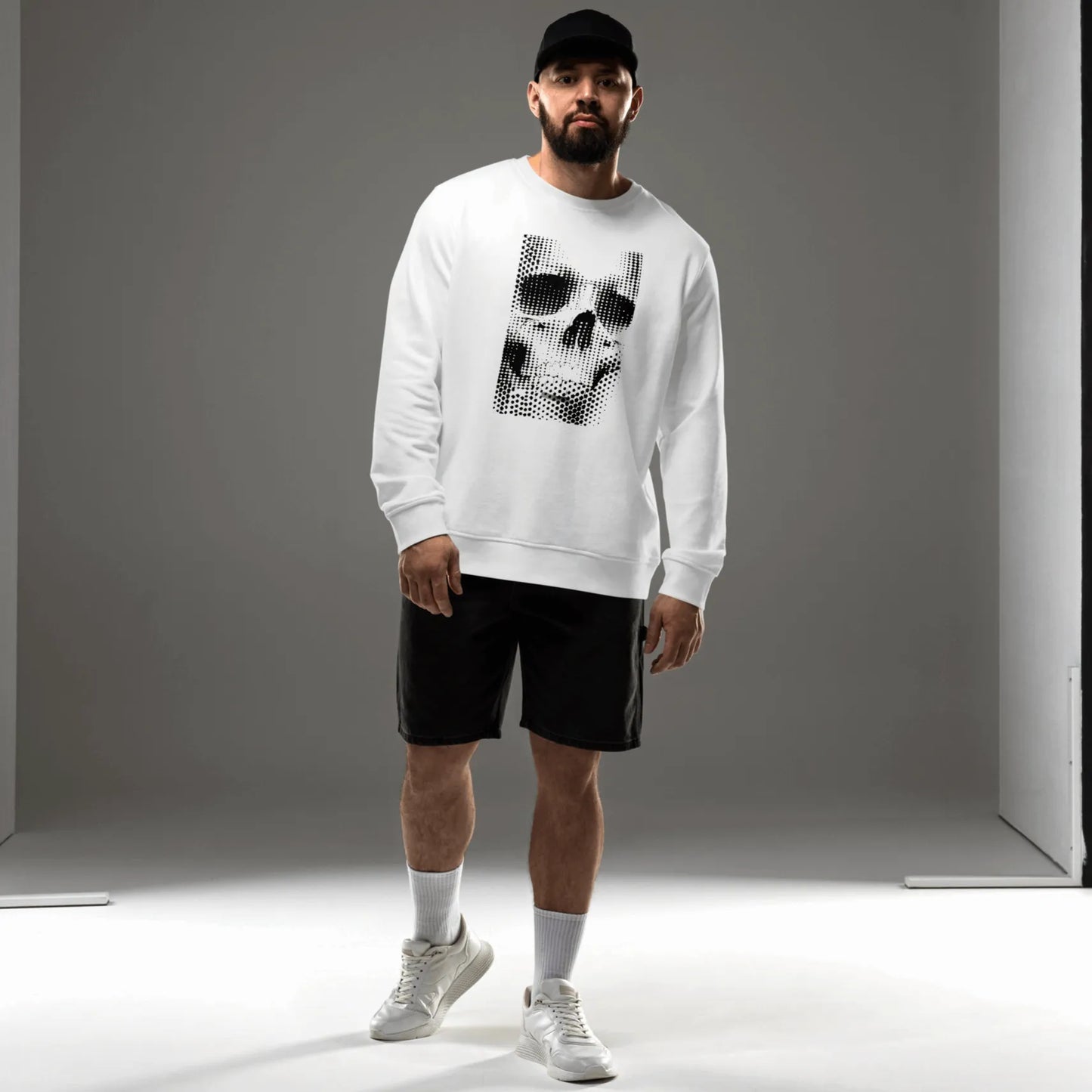 Print 'Static Skull' Organic Sweatshirt MILTTI