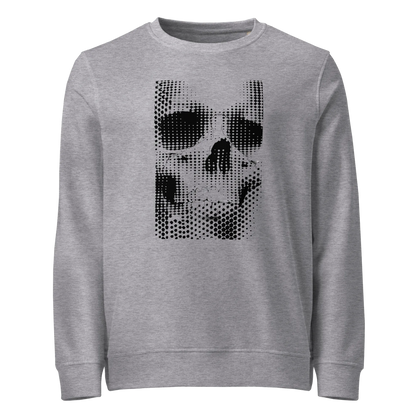 Print 'Static Skull' Organic Sweatshirt Grey Melange MILTTI