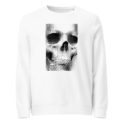 Print 'Static Skull' Organic Sweatshirt White MILTTI