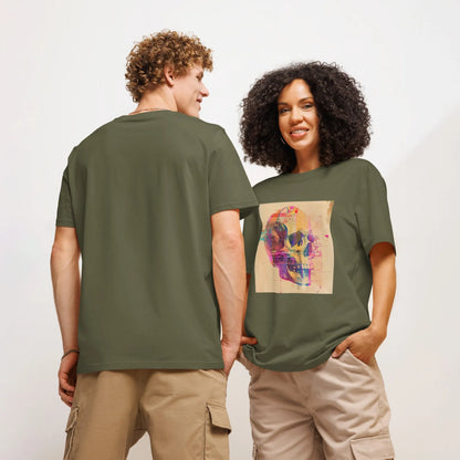 Print 'Techno Bones' Organic Ribbed Neck T-shirt MILTTI