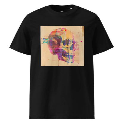 Print 'Techno Bones' Organic Ribbed Neck T-shirt Black MILTTI