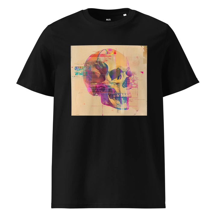 Print 'Techno Bones' Organic Ribbed Neck T-shirt Black MILTTI