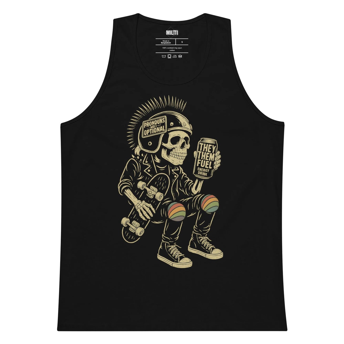 Print 'They Them Fuel' Premium Tank Top Black MILTTI