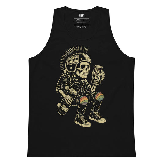 Print 'They Them Fuel' Premium Tank Top Black MILTTI