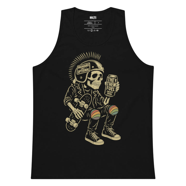 Print 'They Them Fuel' Premium Tank Top Black MILTTI
