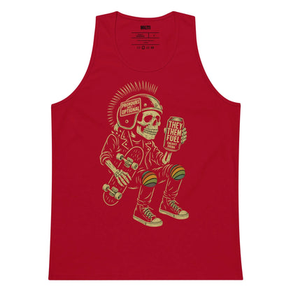 Print 'They Them Fuel' Premium Tank Top Red MILTTI