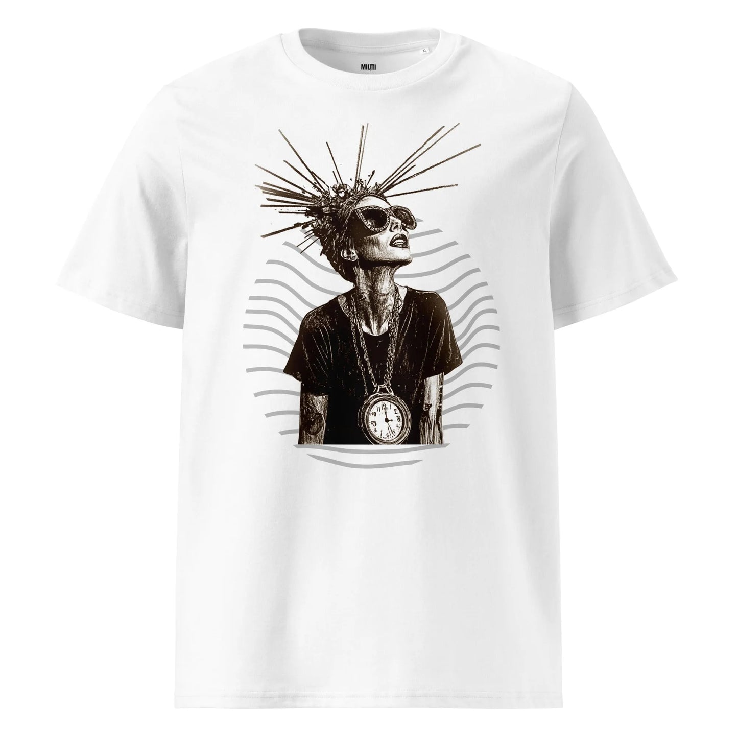 Print 'Timeless Rebel' Organic Cotton T-shirt White MILTTI
