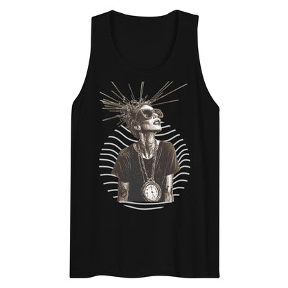 Print 'Timeless Rebel' Premium Tank Top Black MILTTI