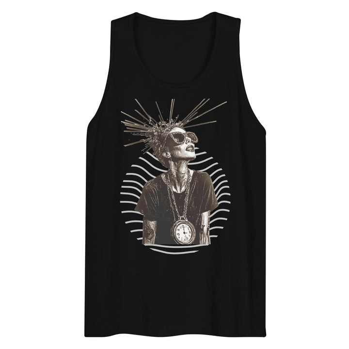 Print 'Timeless Rebel' Premium Tank Top Black MILTTI