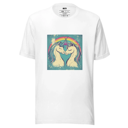 Print 'Unicorn Couple' T-shirt White MILTTI