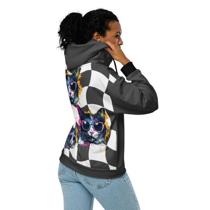 Print 'Pop Cat' Zip Hoodie MILTTI
