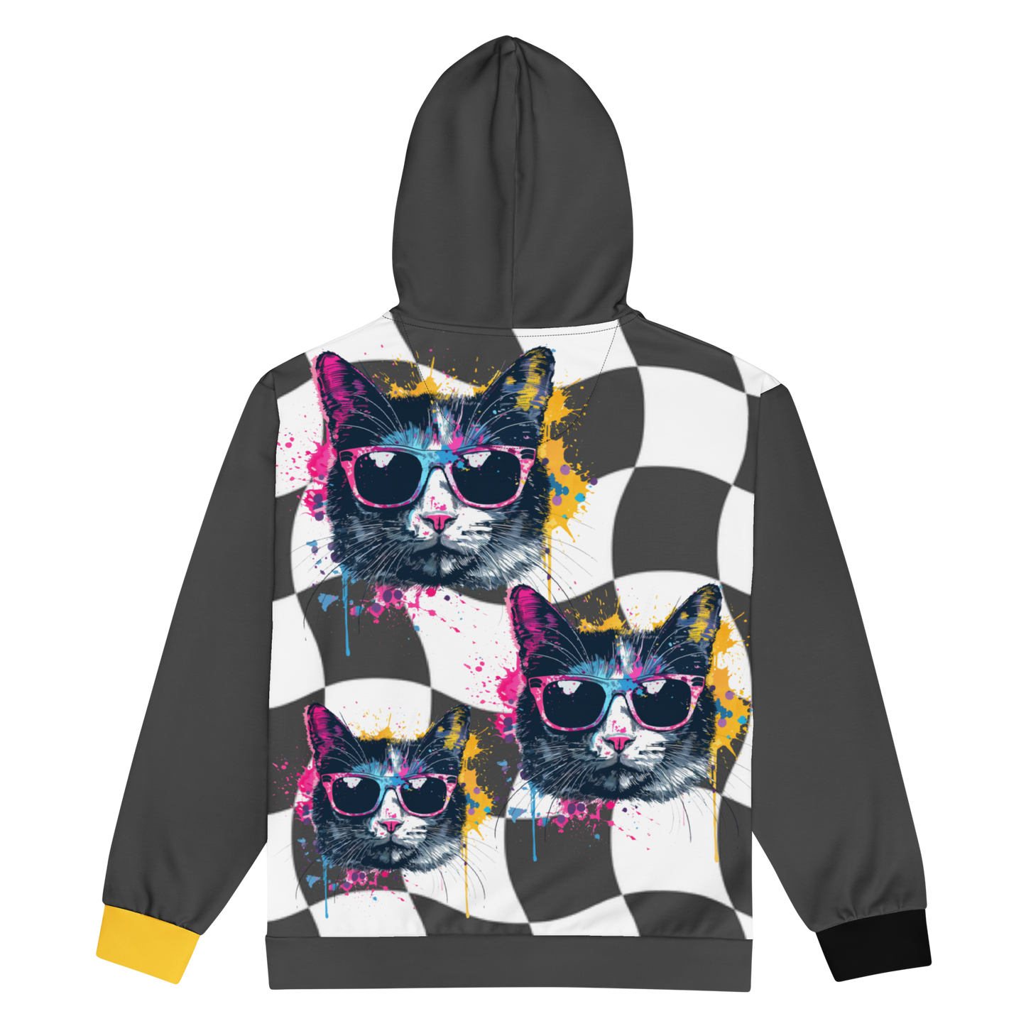 Print 'Pop Cat' Zip Hoodie MILTTI