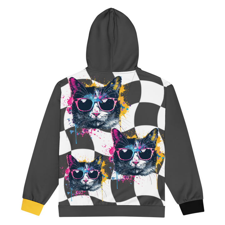 Print 'Pop Cat' Zip Hoodie MILTTI