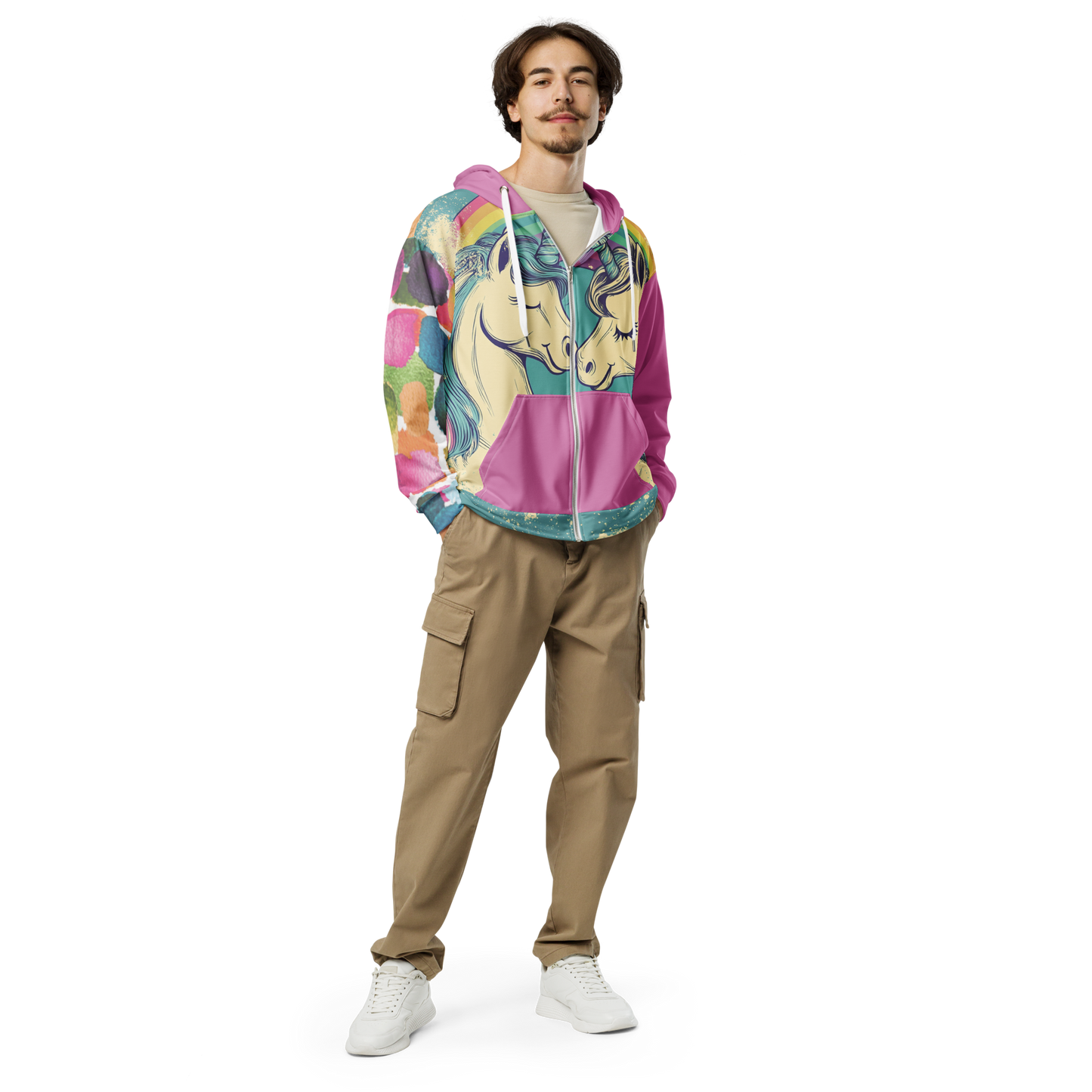 Print 'Unicorn Couple' Zip Hoodie MILTTI