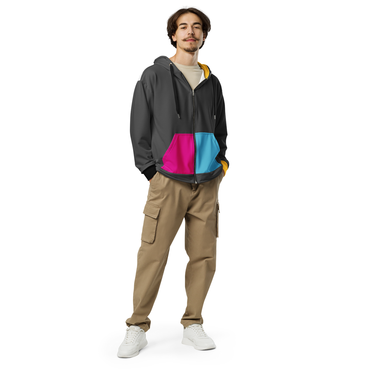 Print 'Pop Cat' Zip Hoodie MILTTI
