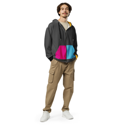 Print 'Pop Cat' Zip Hoodie MILTTI