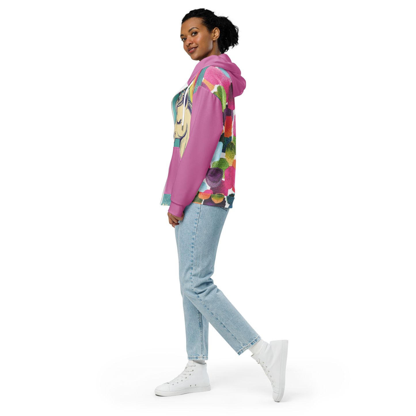 Print 'Unicorn Couple' Zip Hoodie MILTTI