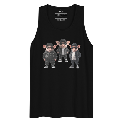 Print 'Bacon Boys' Premium Tank Top Black MILTTI