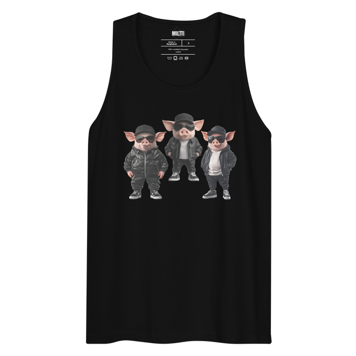 Print 'Bacon Boys' Premium Tank Top Black MILTTI