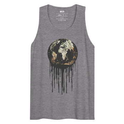 Print 'Bleeding Earth' Premium Tank Top Athletic Heather MILTTI