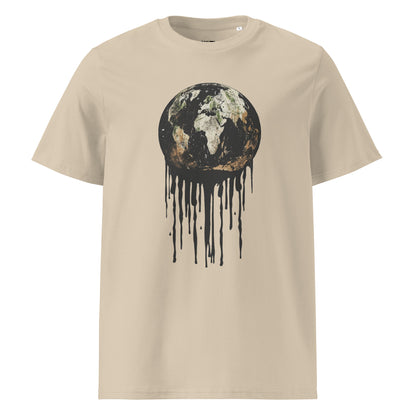 Print 'Bleeding Earth' Organic Cotton T-shirt Desert Dust MILTTI