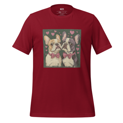 Print 'Bulldog Couple' T-shirt Cardinal MILTTI