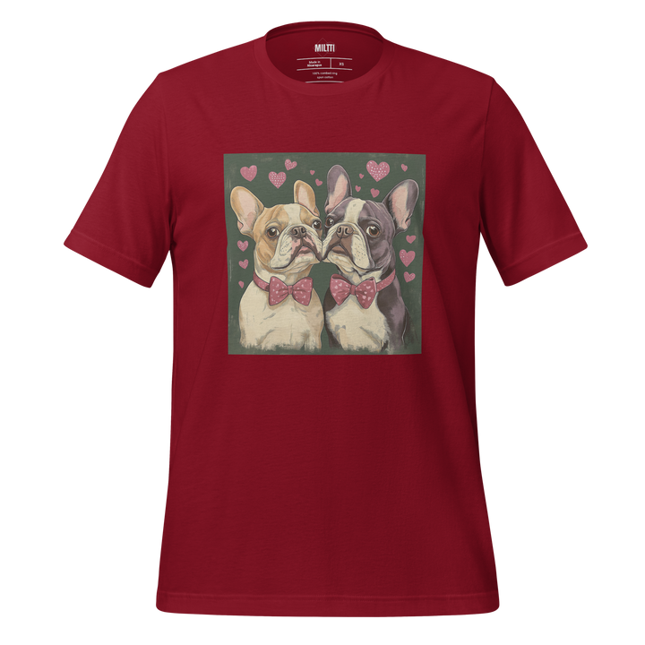 Print 'Bulldog Couple' T-shirt Cardinal MILTTI
