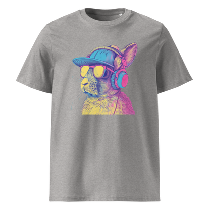 Print 'Bunny Jam' Organic Cotton T-shirt Heather Grey MILTTI