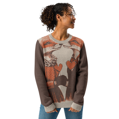 Print 'Fox Couple' Knitted Sweater MILTTI