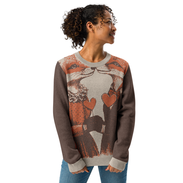 Print 'Fox Couple' Knitted Sweater MILTTI