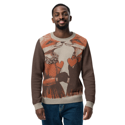 Print 'Fox Couple' Knitted Sweater MILTTI