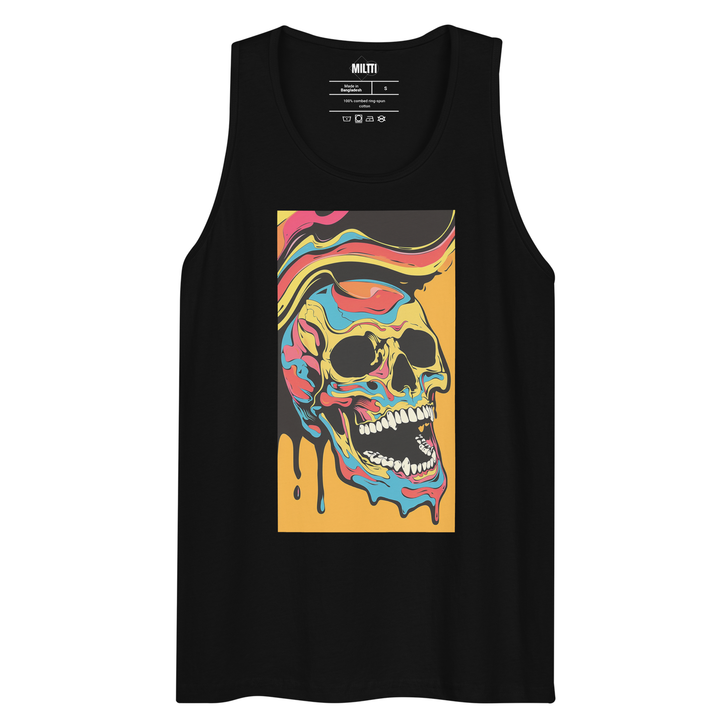 Print 'Colorful Chaos' Premium Tank Top Black MILTTI