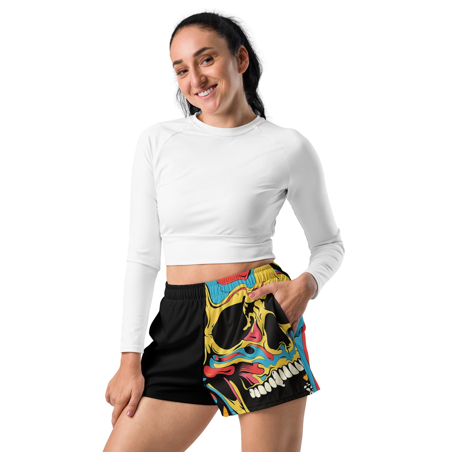 Print 'Colorful Chaos' Athletic Shorts MILTTI