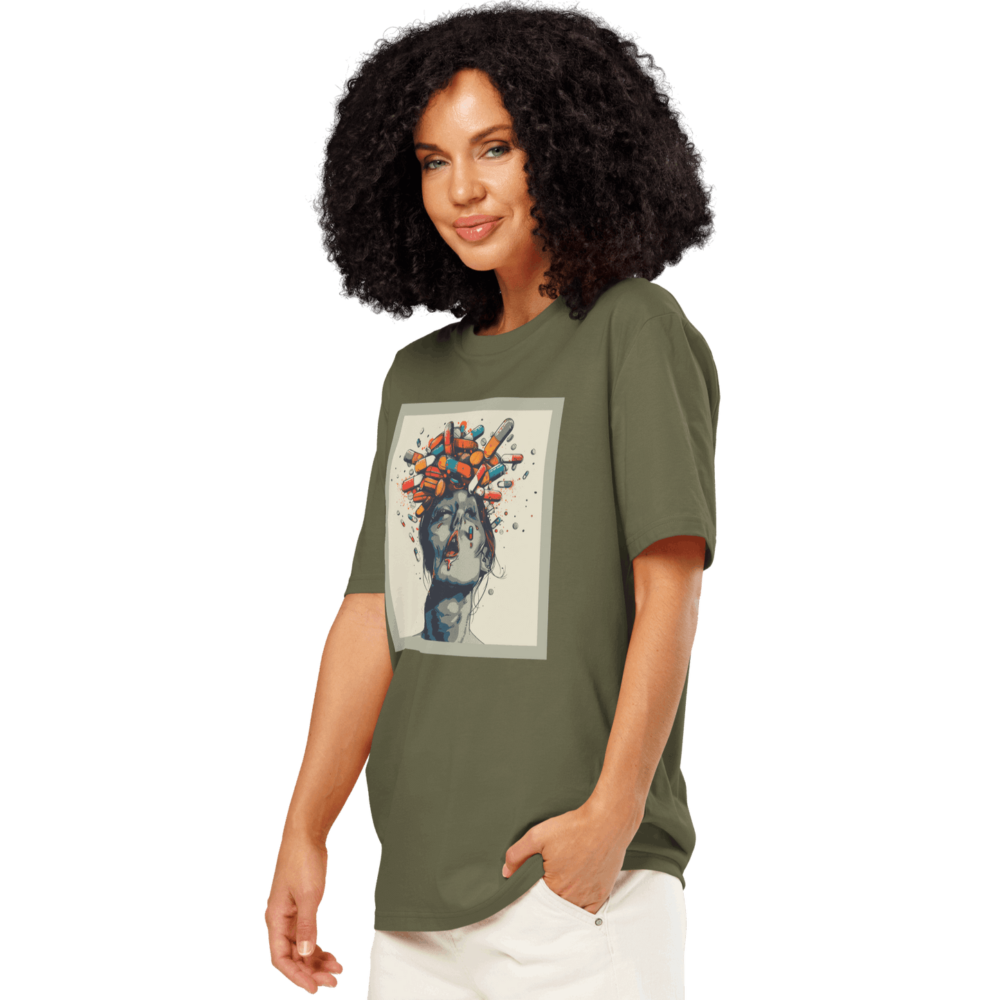 Print 'Crazy Pills' Organic Cotton T-shirt MILTTI