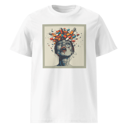 Print 'Crazy Pills' Organic Cotton T-shirt White MILTTI