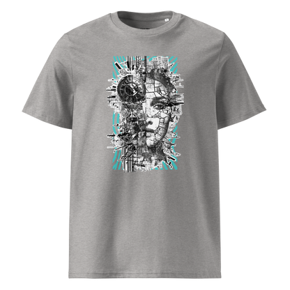 Print 'Digital Diva' Organic Cotton T-shirt Heather Grey MILTTI