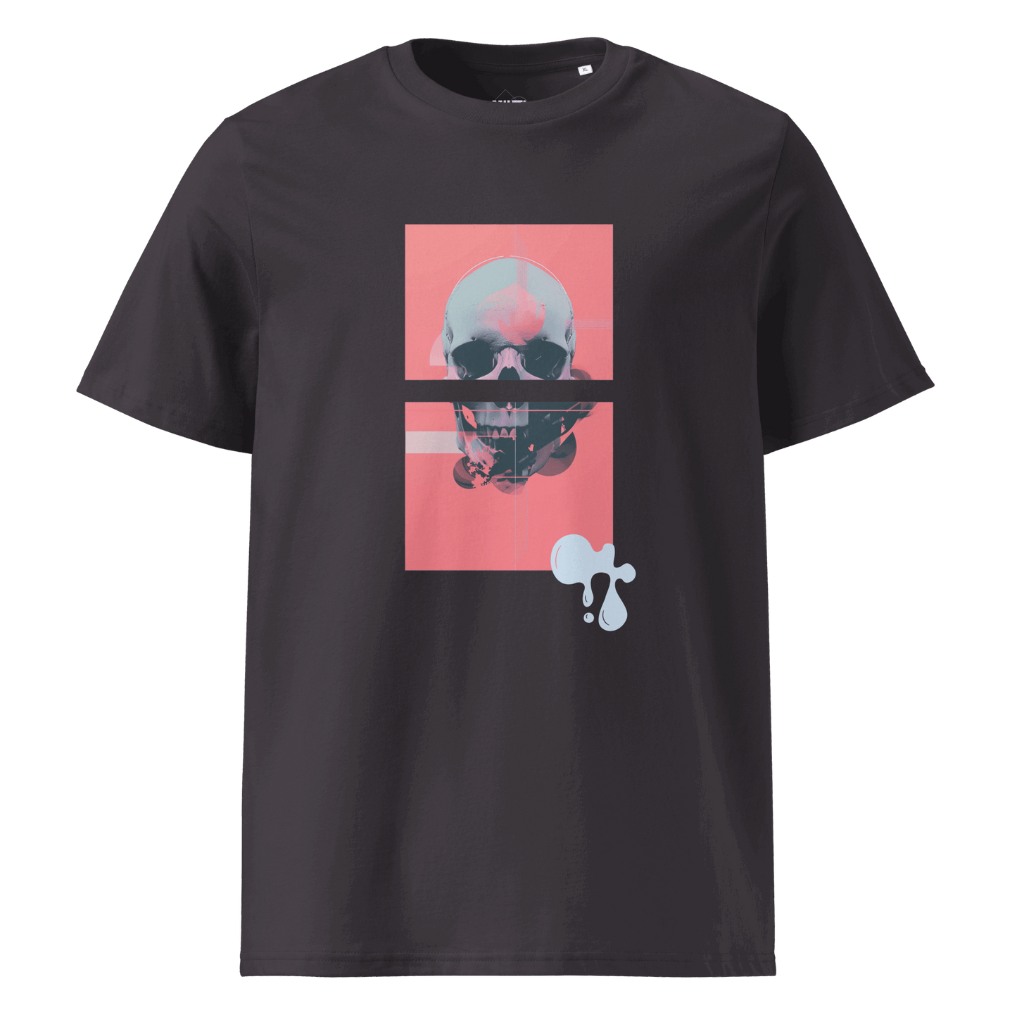Print 'Neon Afterlife' Organic Cotton T-shirt Anthracite MILTTI