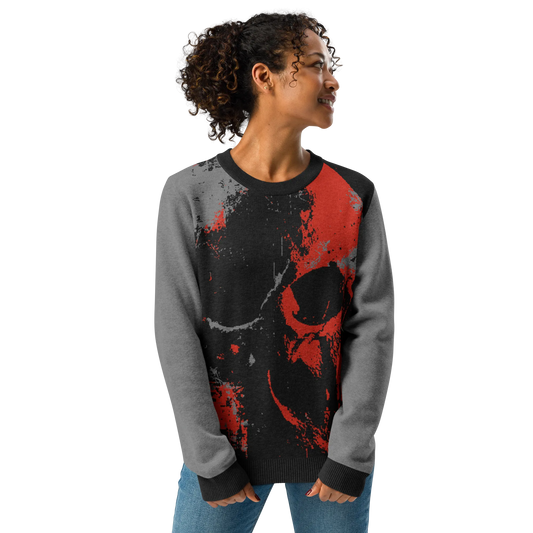 Print 'Skull Burn' Knitted Crew Neck Sweater MILTTI
