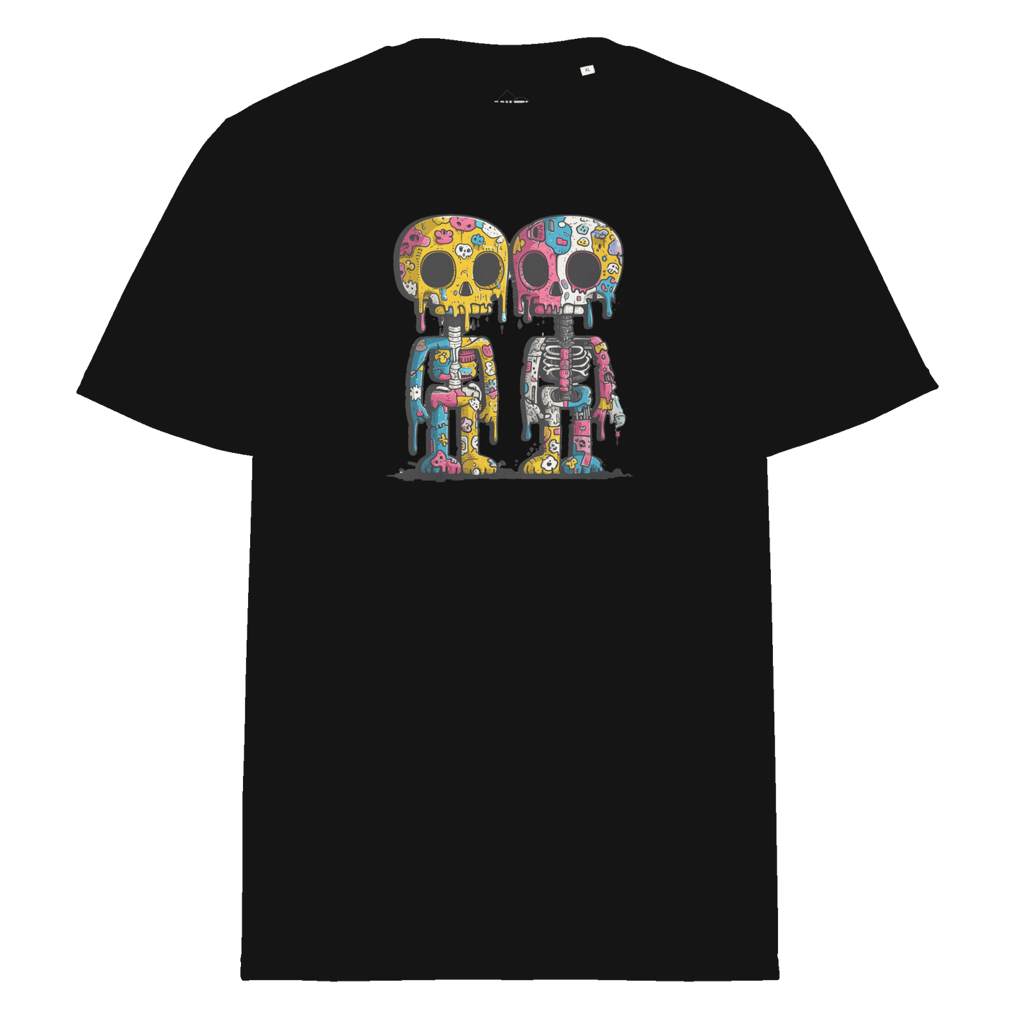 Print 'Skull Drip' Organic Cotton T-shirt Black MILTTI