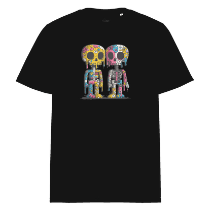 Print 'Skull Drip' Organic Cotton T-shirt Black MILTTI