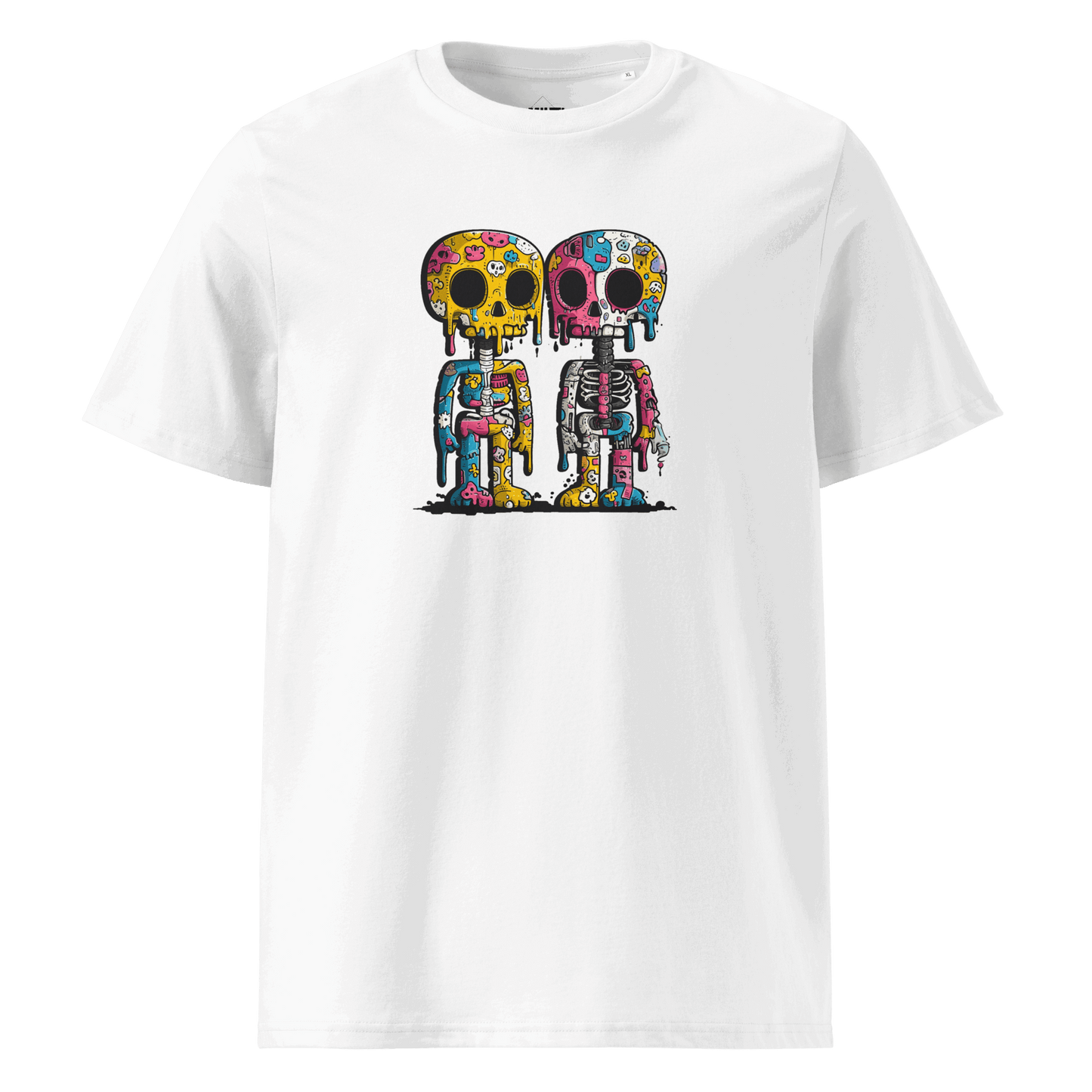 Print 'Skull Drip' Organic Cotton T-shirt White MILTTI