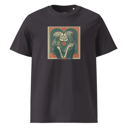 Print 'Skullmates' Organic Cotton T-shirt Anthracite MILTTI