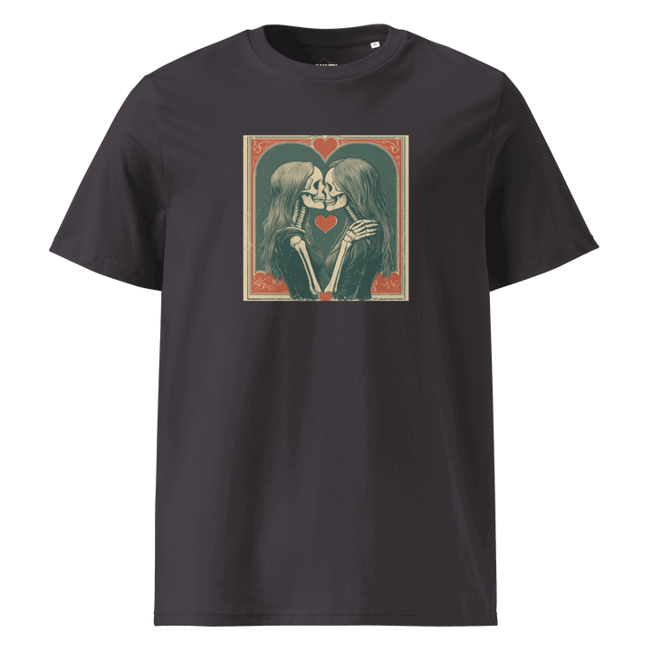 Print 'Skullmates' Organic Cotton T-shirt Anthracite MILTTI