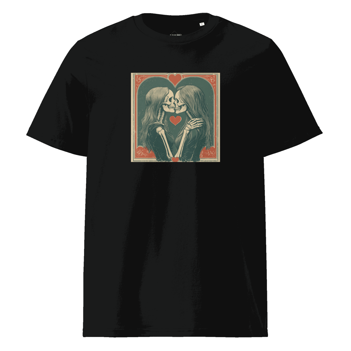 Print 'Skullmates' Organic Cotton T-shirt Black MILTTI