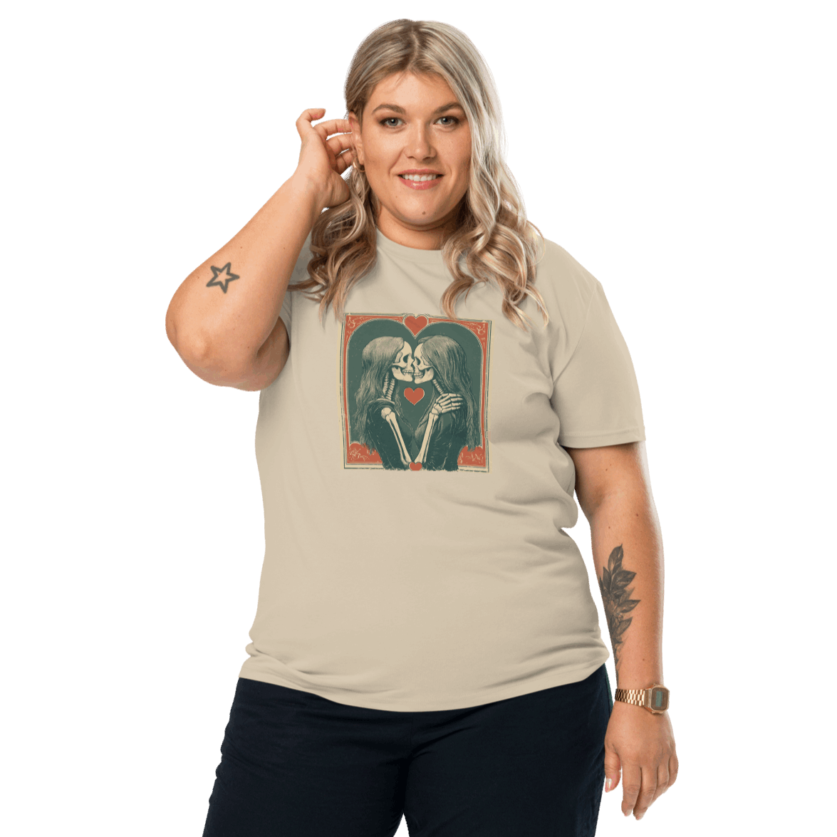 Print 'Skullmates' Organic Cotton T-shirt MILTTI