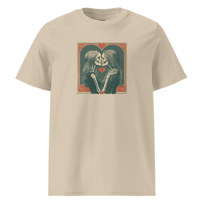 Print 'Skullmates' Organic Cotton T-shirt Desert Dust MILTTI