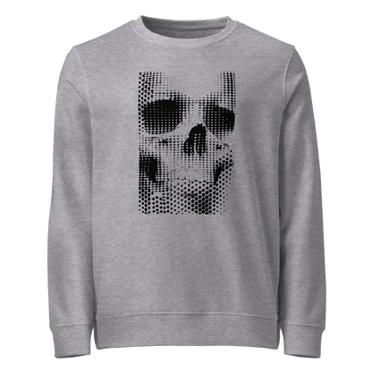 Print 'Static Skull' Organic Sweatshirt Grey Melange MILTTI