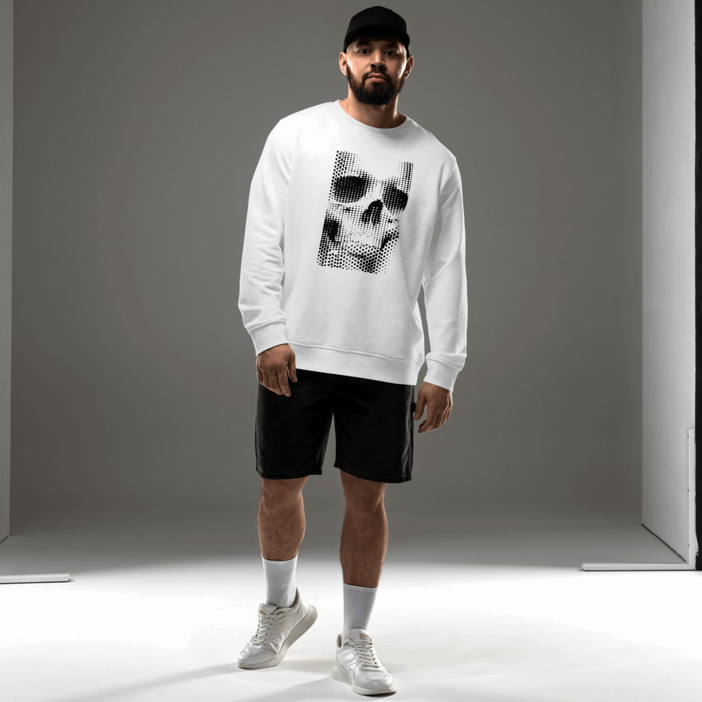 Print 'Static Skull' Organic Sweatshirt MILTTI